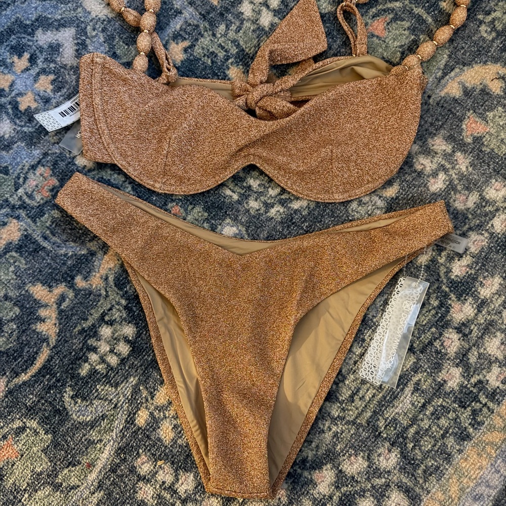DEVON WINDSOR Gold Bikini